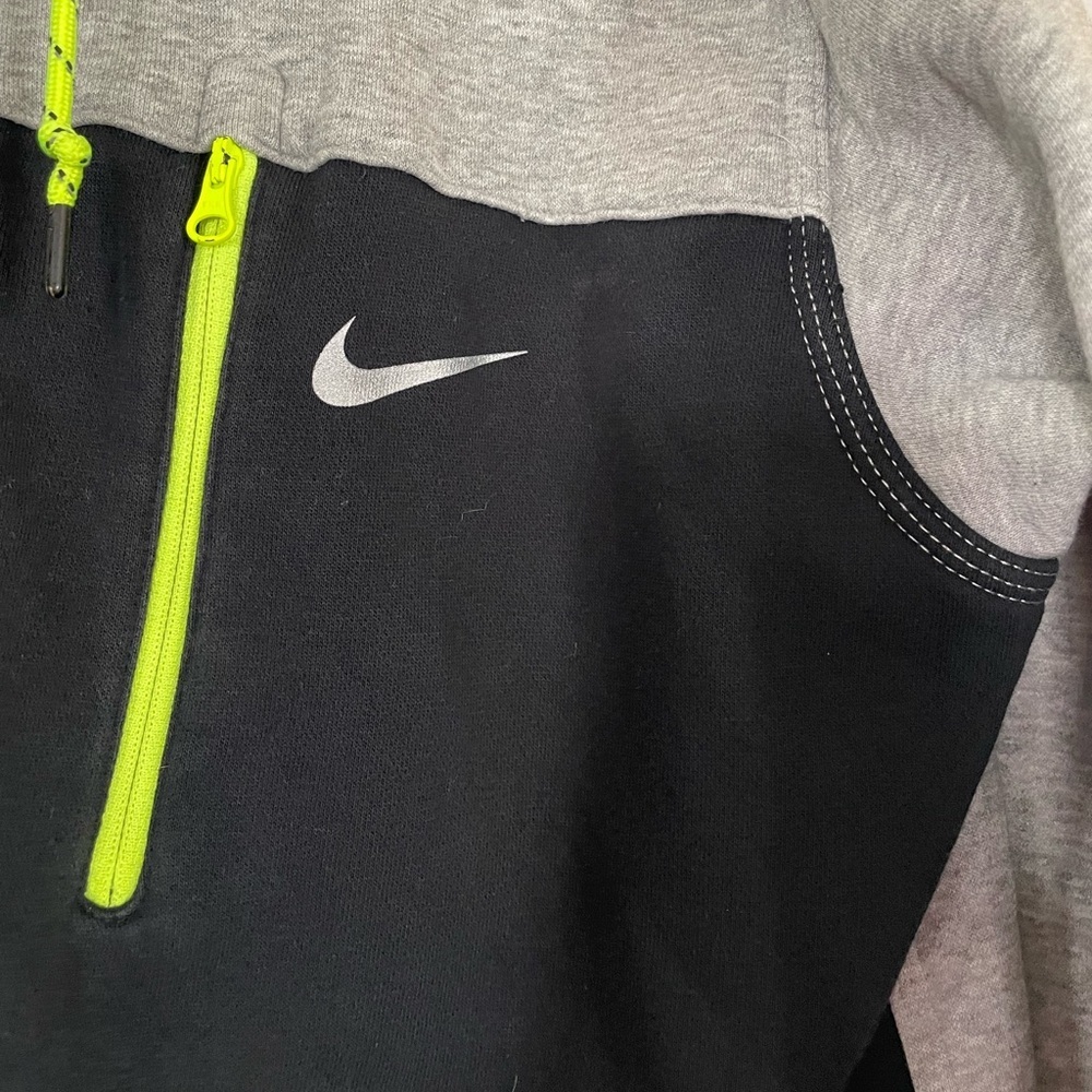 Nike Colorblock Tech Hoodie, black and grey with neon accents, men’s medium - Picture 3 of 7
